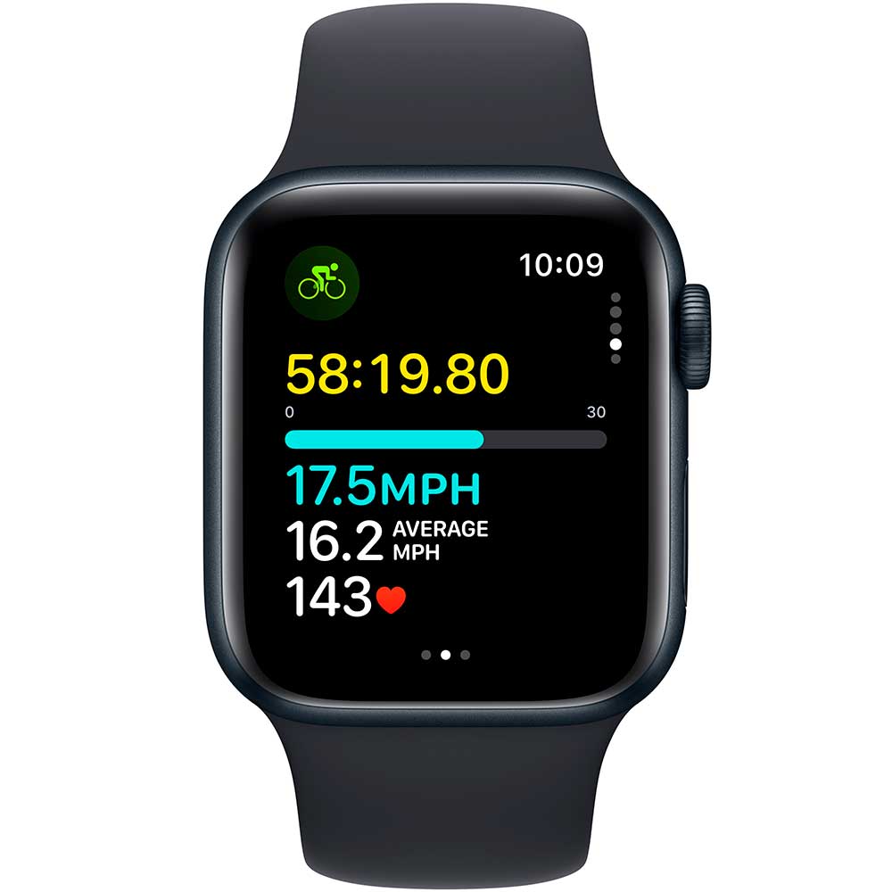 Внешний вид Смарт-часы APPLE Watch SE 2023 GPS 40mm Midnight Alum Midnight Sp/b - S/M (MR9X3QP/A)