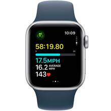 Смарт-часы APPLE Watch SE 2023 GPS 44mm Silver Alum Storm Blue Sp/b - S/M (MREC3QP/A)