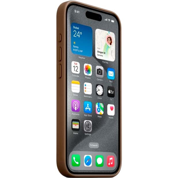 Зовнішній вигляд Чохол APPLE для iPhone 15 Pro FineWoven Case with MagSafe Taupe (MT4J3ZM/A)