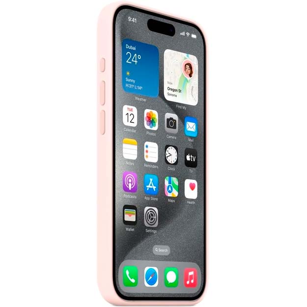 Зовнішній вигляд Чохол APPLE для iPhone 15 Pro Silicone Case with MagSafe Light Pink (MT1F3ZM/A)