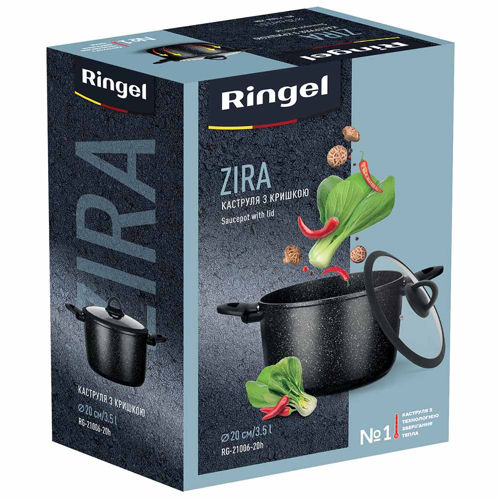 Кастрюля RINGEL Zira 3.5 л (RG-21006-20h) Диаметр/длина 20