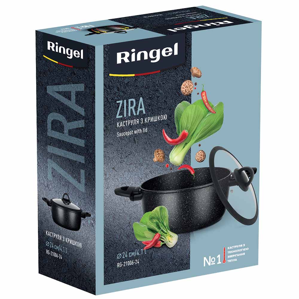 Кастрюля RINGEL Zira 4.1 л (RG-21006-24) Диаметр/длина 24