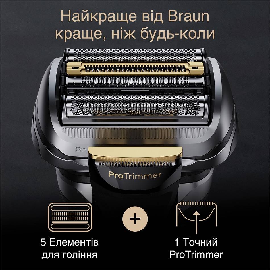 Електробритва BRAUN Series 9 Pro plus 9510s Black (80719095) Особливості водонепроникний корпус