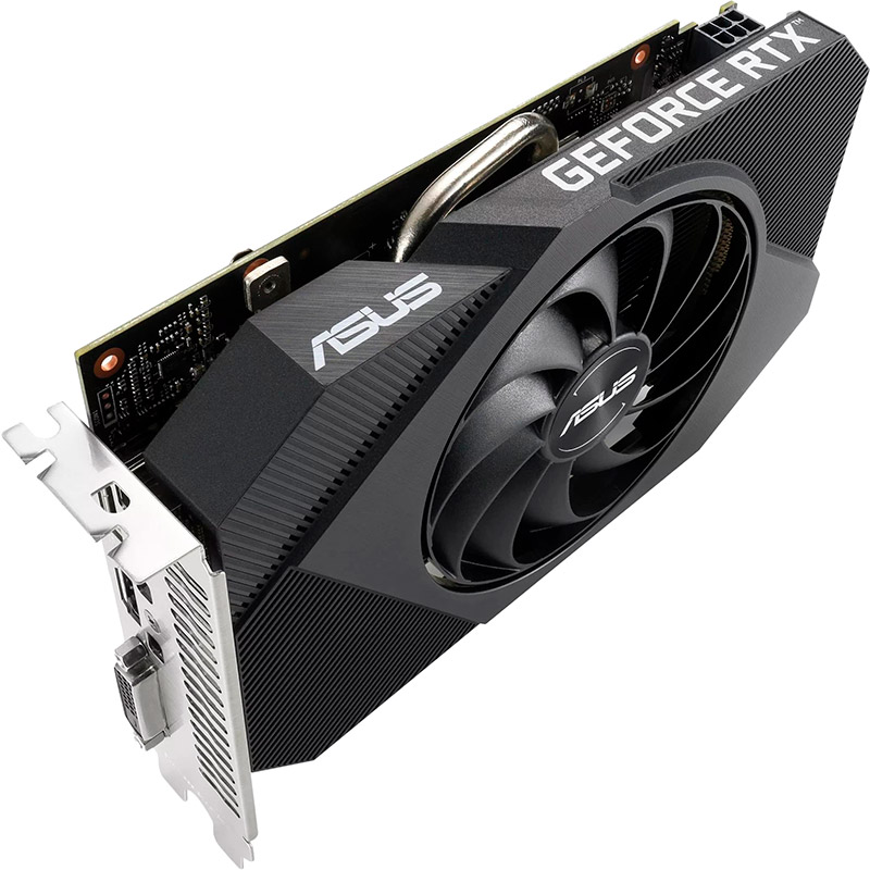 Зовнішній вигляд Відеокарта ASUS GeForce RTX 3050 8Gb 128Bit 1777/14000MHz Phoenix (90YV0GH8-M0NA00)