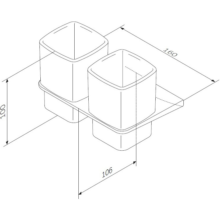 Фото Тримач зі склянкою AM.PM Inspire 2.0 (A50A343400)