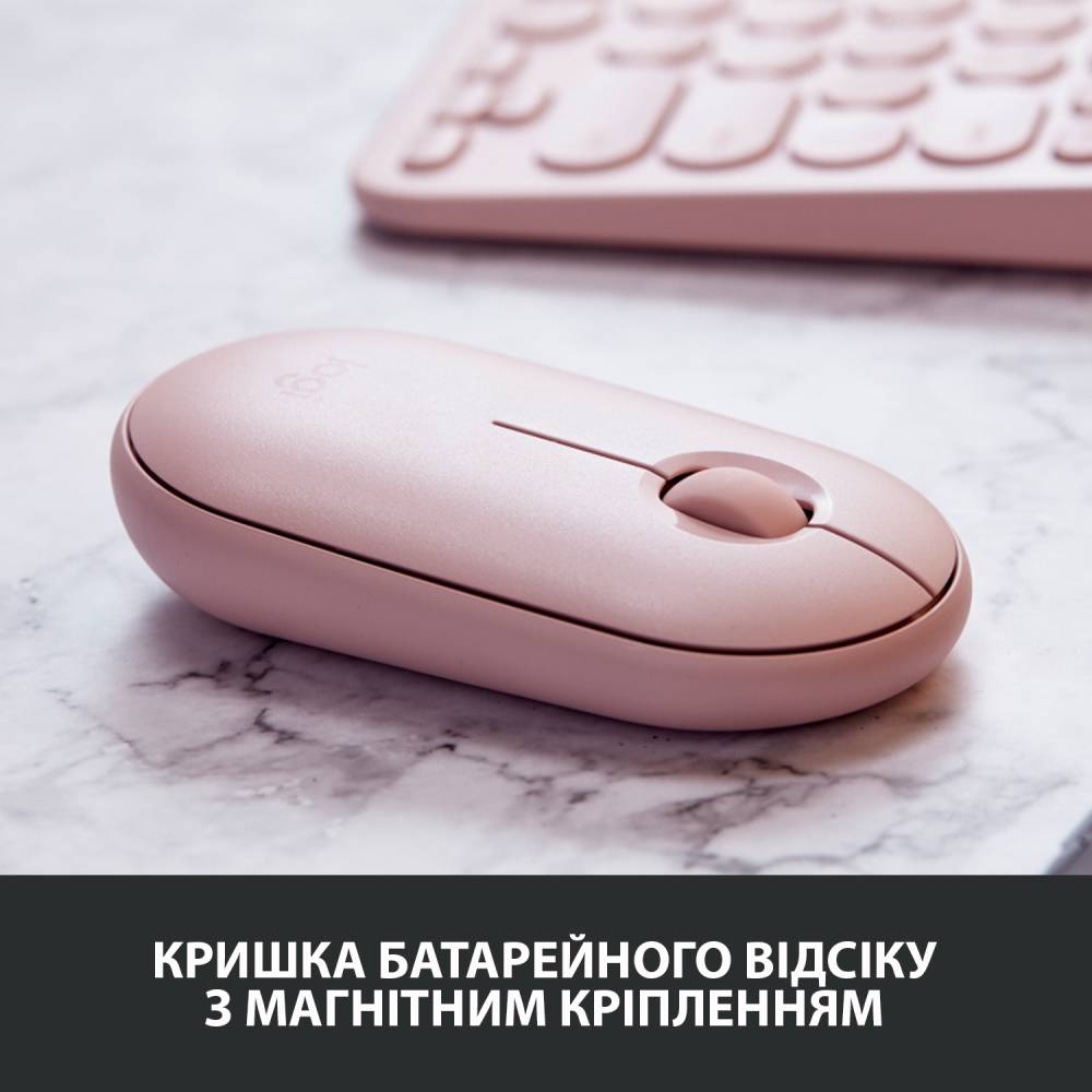 Изображение Мышь LOGITECH Pebble M350 Rose (910-005717)