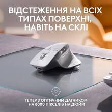 Миша Logitech MX Master 3S для Mac Performance Wireless Mouse Pale Grey (910-006572)