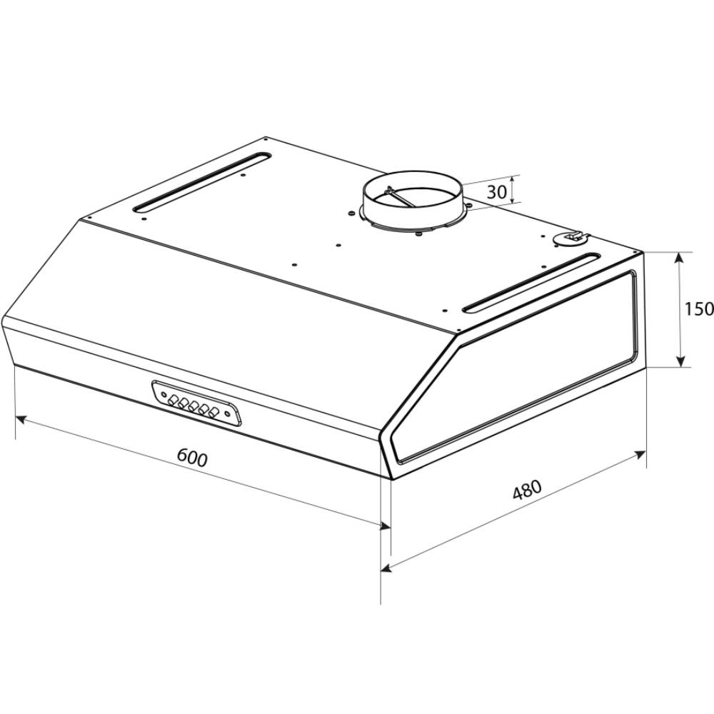 Внешний вид Вытяжка PYRAMIDA WHK 60 WH