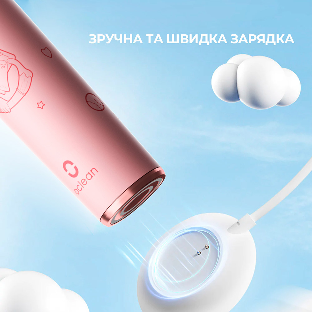 Зображення Електрична зубна щітка OCLEAN Kids Electric Toothbrush Pink (6970810552409)