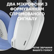 Гарнітура LOGITECH G435 LIGHTSPEED Wireless Gaming WHITE (981-001074)