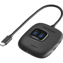 USB-хаб PROMATE SnapHub-4 Black (snaphub-4.black)