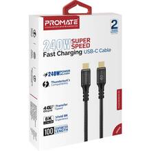 Кабель PROMATE USB-C-USB-C 2 м (powerbolt240-2m.black)