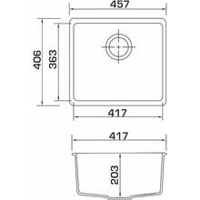 Мойка GRANADO Under top Avena 457 x 406 мм (gr1902)