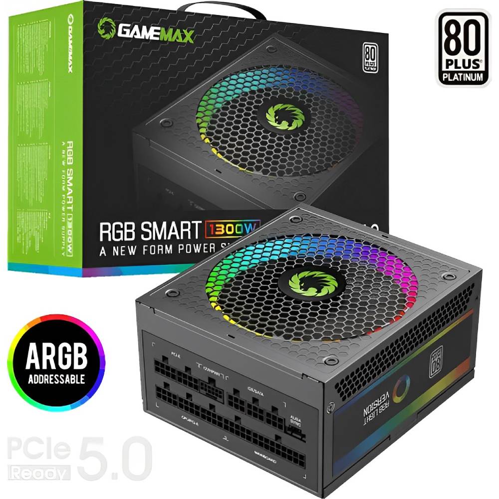 Фото Блок живлення GAMEMAX RGB-1300 1300W (ATX3.0 PCIE5.0)