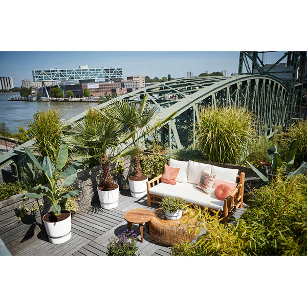 Фото Горшок для растений ELHO Greenville Round 47 см White (332280)