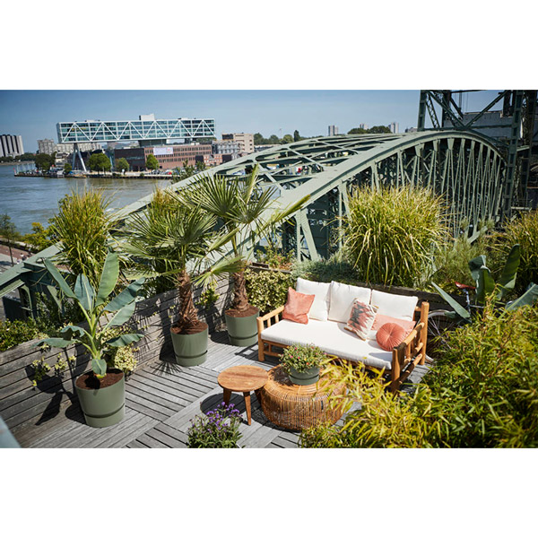 Внешний вид Горшок для растений ELHO Greenville Round 25 см Green (332433)