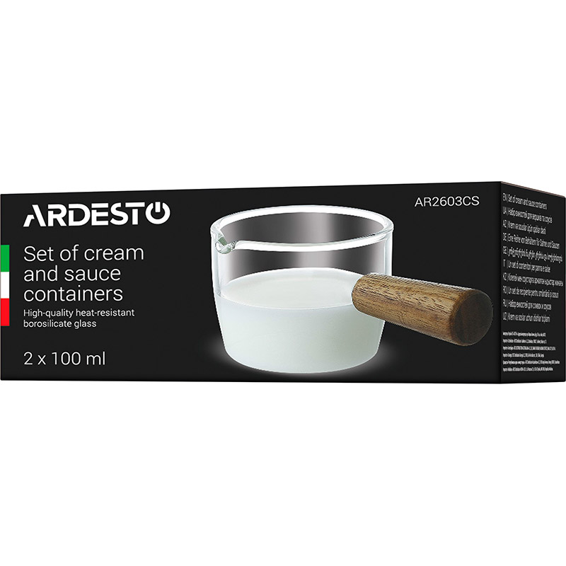 Набор соусников ARDESTO 100 мл 2 шт (AR2603CS) Материал боросиликатное стекло