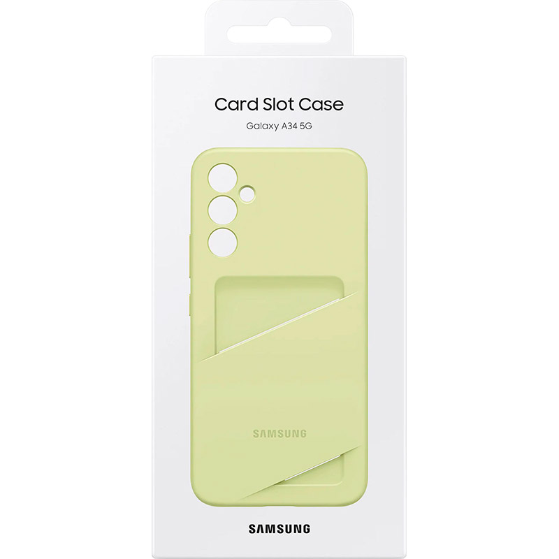 Фото Чехол SAMSUNG Card Slot Case для Samsung Galaxy A34 Lime (EF-OA346TGEGRU)