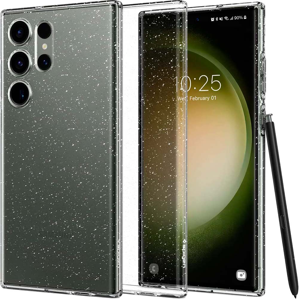 Чехол SPIGEN для Samsung Galaxy S23 Ultra Liquid Crystal Glitter Crystal Quartz () Материал полиуретан