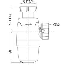 Сифон WIRQUIN Neo 1 1/4" x Ø32 мм (9541428)