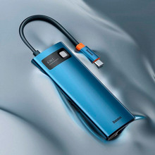 Док-станция BASEUS Metal Gleam Series 6in1 Blue