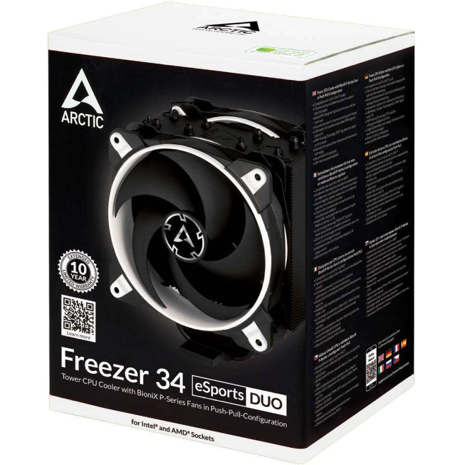 Фото Кулер процесорний ARCTIC Arctic Freezer 34 eSports DUO White (ACFRE00061A)