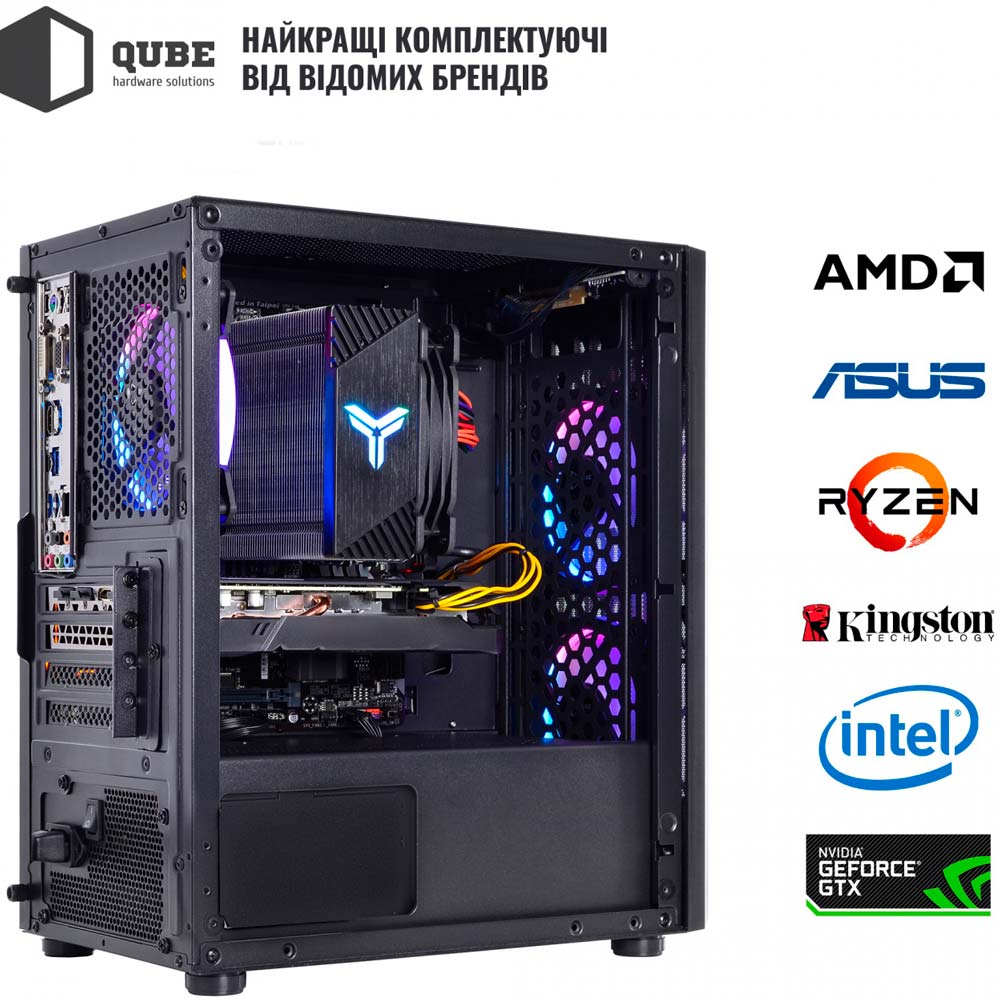 Фото Компьютер QUBE 1621 (Ri710700FGTX16504GB1621)