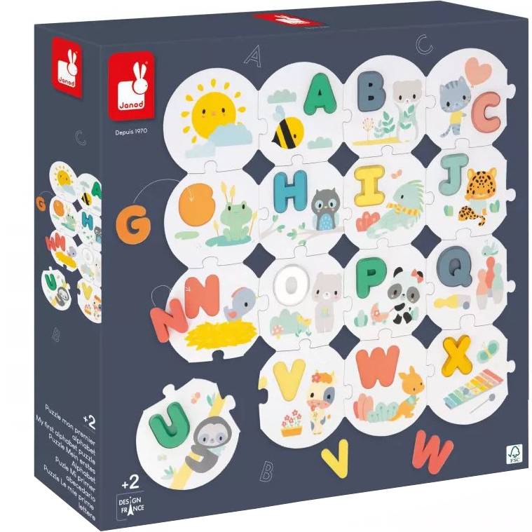 Заказать Развивающая игра JANOD Мой первый алфавитный пазл (J08045)