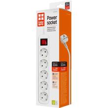 Мережевий фільтр COLORWAY 5 розеток 3м 10А 3x1.0мм2 White (CW-PSEA53W)