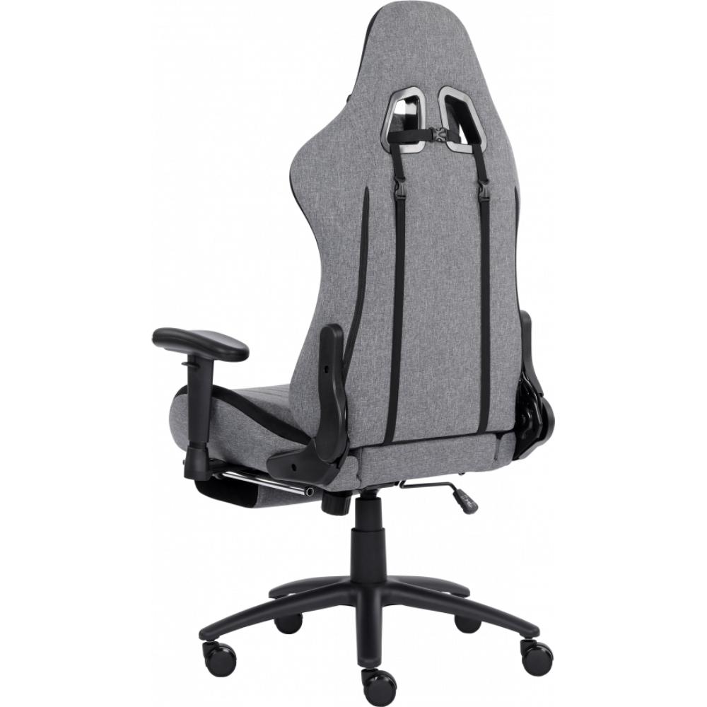 Крісло GT RACER X-2534-F Fabric Gray/Black Suede Вторинний колір чорний
