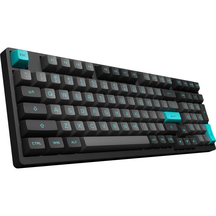 Клавіатура AKKO 3098N Black&Cyan TTC Flame Switch RGB (6925758618311) Конструкція мембранна