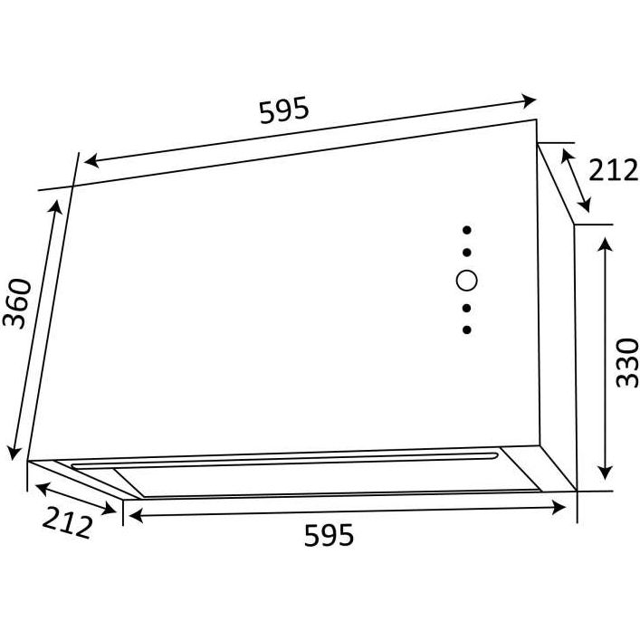 Фото Вытяжка VENTOLUX PUNTO 60 BK (1000) TC MM BOX