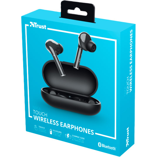 Зовнішній вигляд Гарнітура TRUST Nika Touch Bluetooth Eearphone Black (23554)