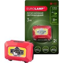 Ліхтар налобний EUROLAM 3W COB Red (HL-3W(red))