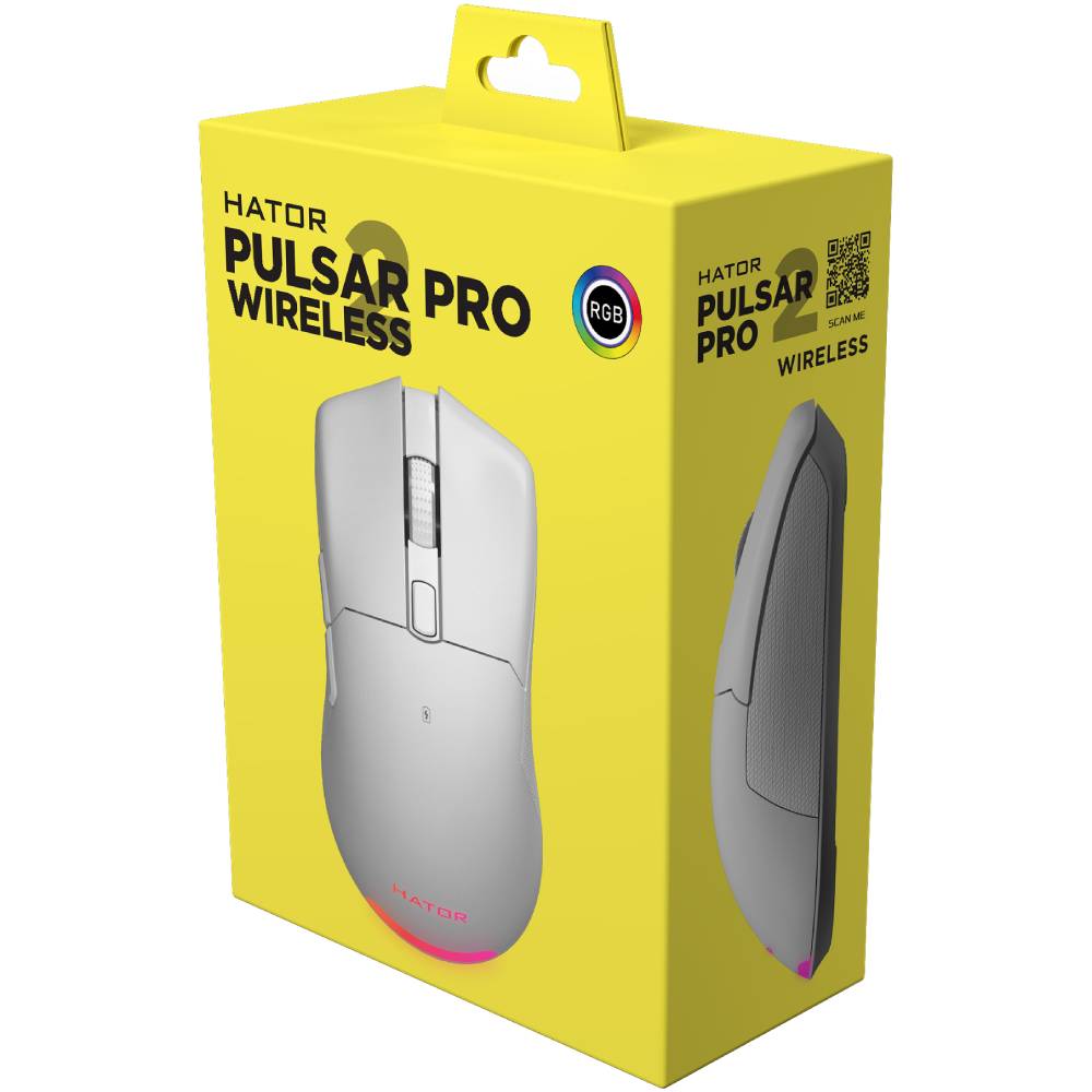 Фото Миша HATOR Pulsar 2 PRO Wireless White (HTM-531)