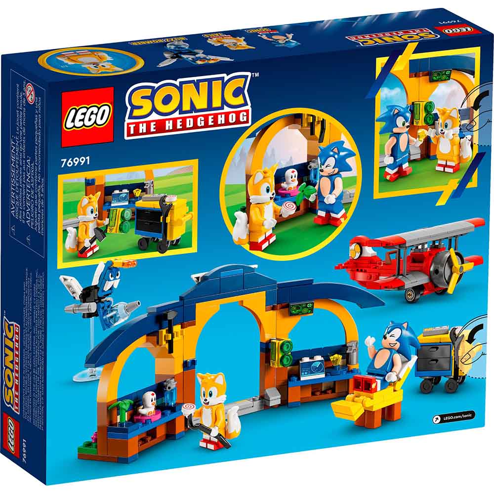 Фото Конструктор LEGO Sonic the Hedgehog Майстерня Тейлз та літак Торнадо 376 деталей (76991)