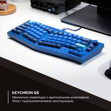 Клавиатура KEYCHRON Q8 Gateron G PRO Red RGB Blue (Q8O1_KEYCHRON)
