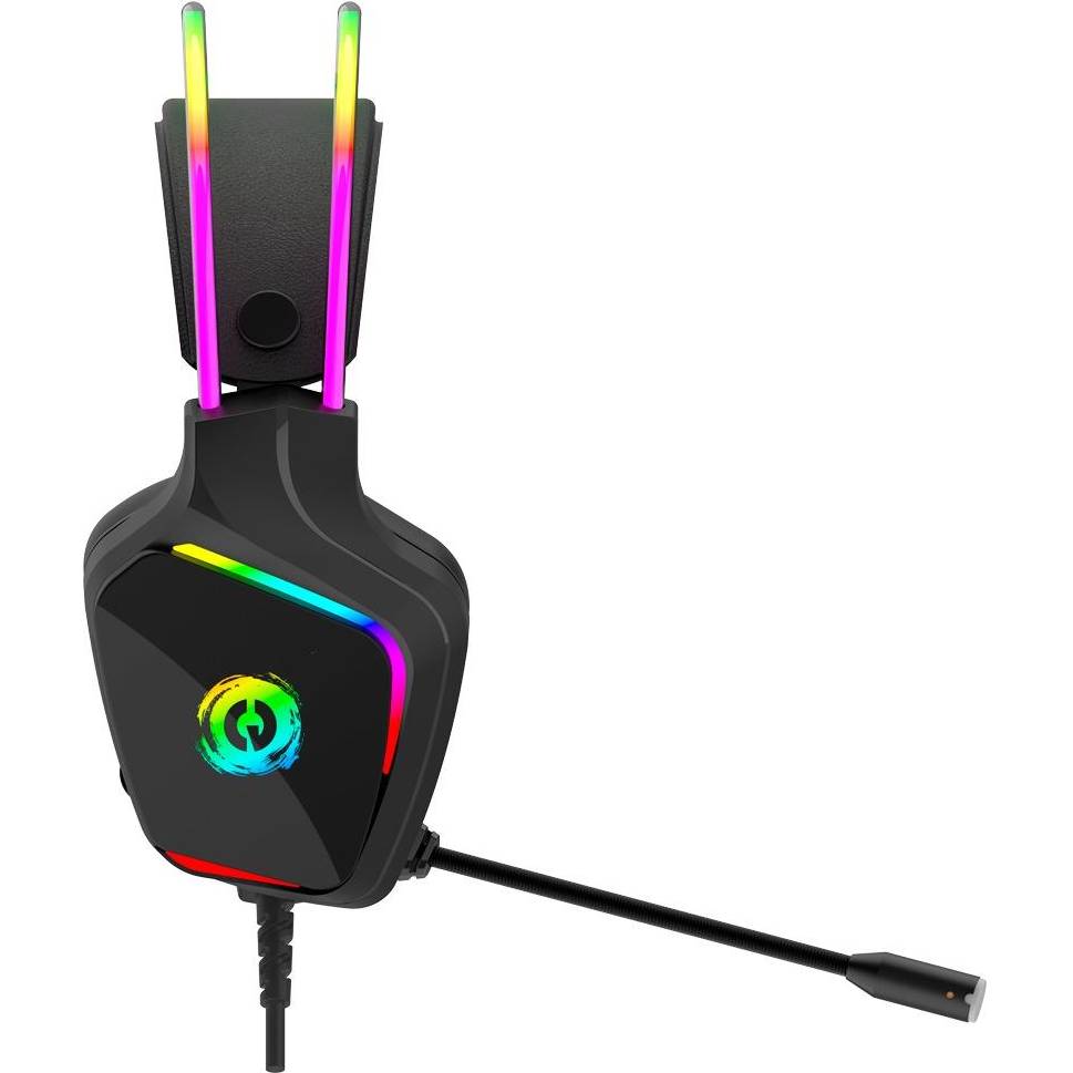 Гарнітура CANYON Darkless GH-9A Gaming RGB 3.5mm USB Black (CND-SGHS9A) Кріплення дуга (над головою)