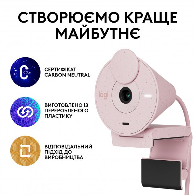 Покупка Web-камера LOGITECH BRIO 300 FHD Rose (960-001448)