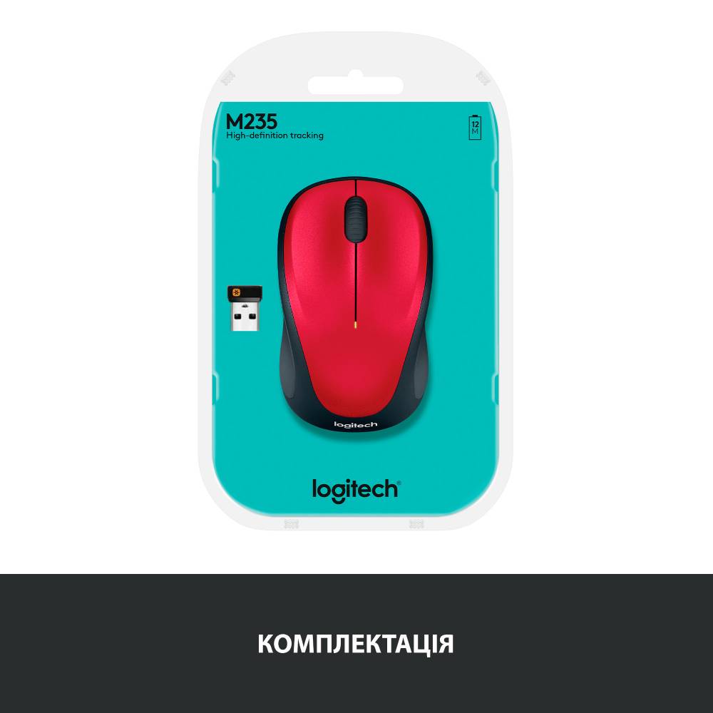 Замовити Миша LOGITECH M235 Red