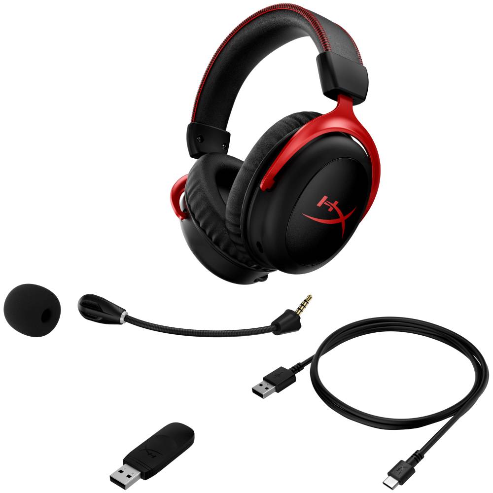 Зовнішній вигляд Гарнітура HYPERX Cloud II Wireless (HHSC2X-BA-RD/G)