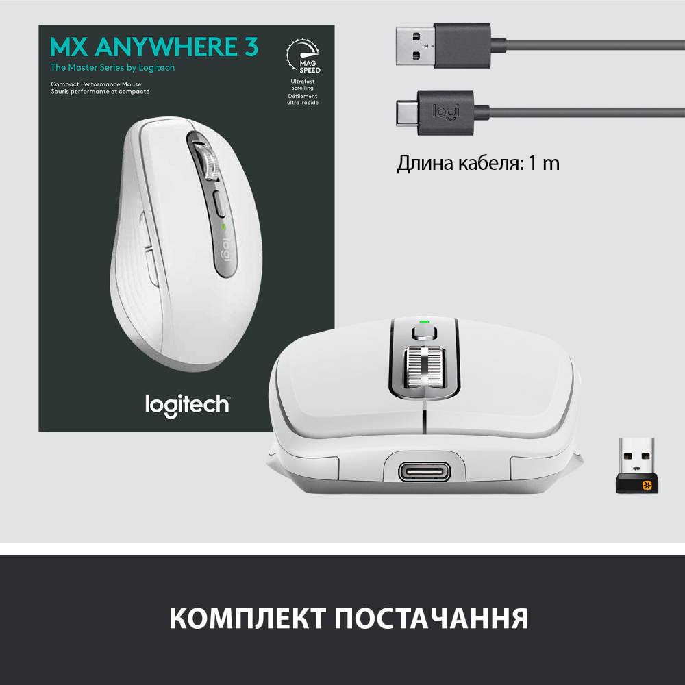 Фото 14 Миша Logitech MX Anywhere 3 Pale Grey (L910-005989)