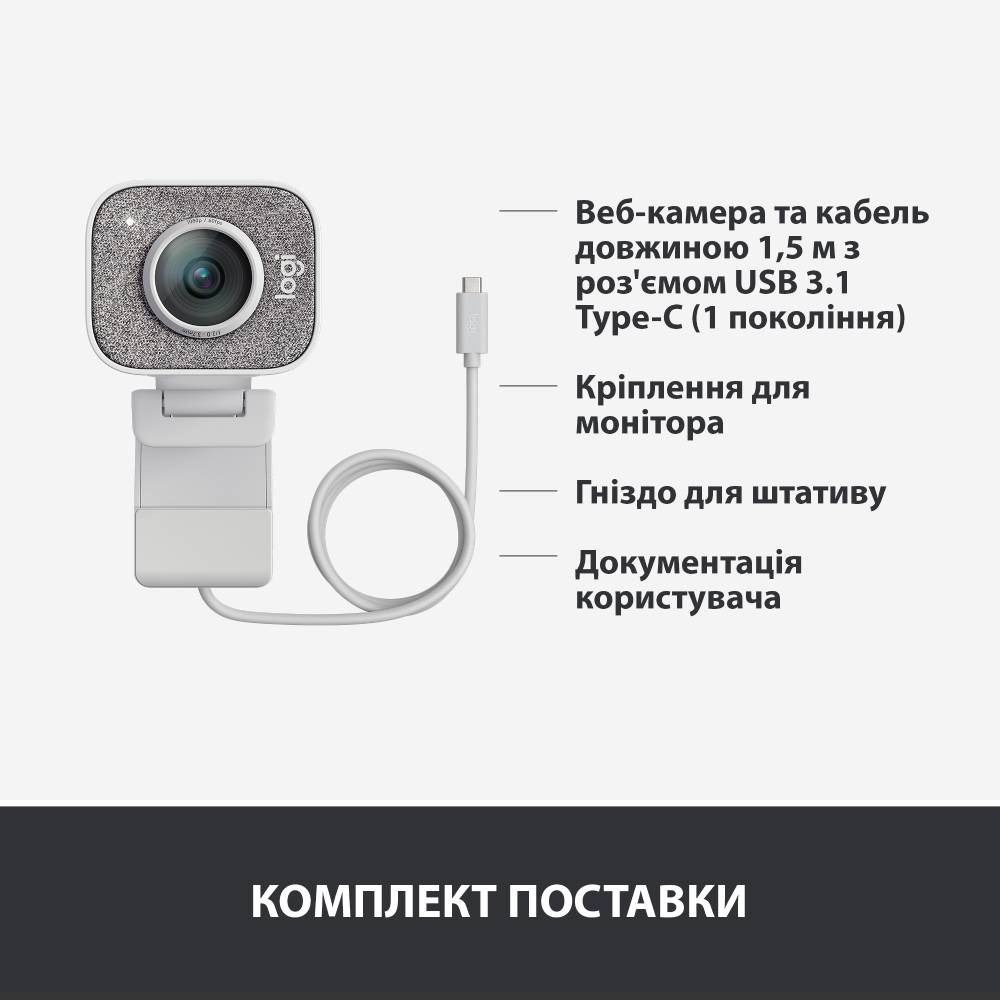 Изображение Web-камера LOGITECH StreamCam White (960-001297)