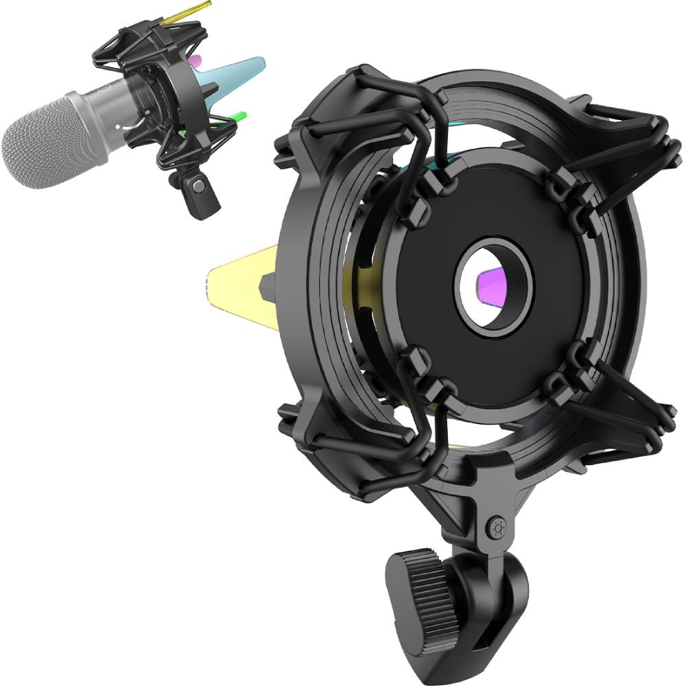 Утримувач мікрофону FIFINE SK78 Shock Mount RGB Комплектація противоударное крепление х 1 шт, запасные эластичные ленты х 2 шт, кабель USB C к USB х 1 шт, руководство пользователя х 1 шт, винтовой адаптер х 1 шт