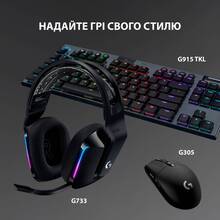 Гарнитура LOGITECH G733 Lightspeed Wireless RGB Black (981-000864)