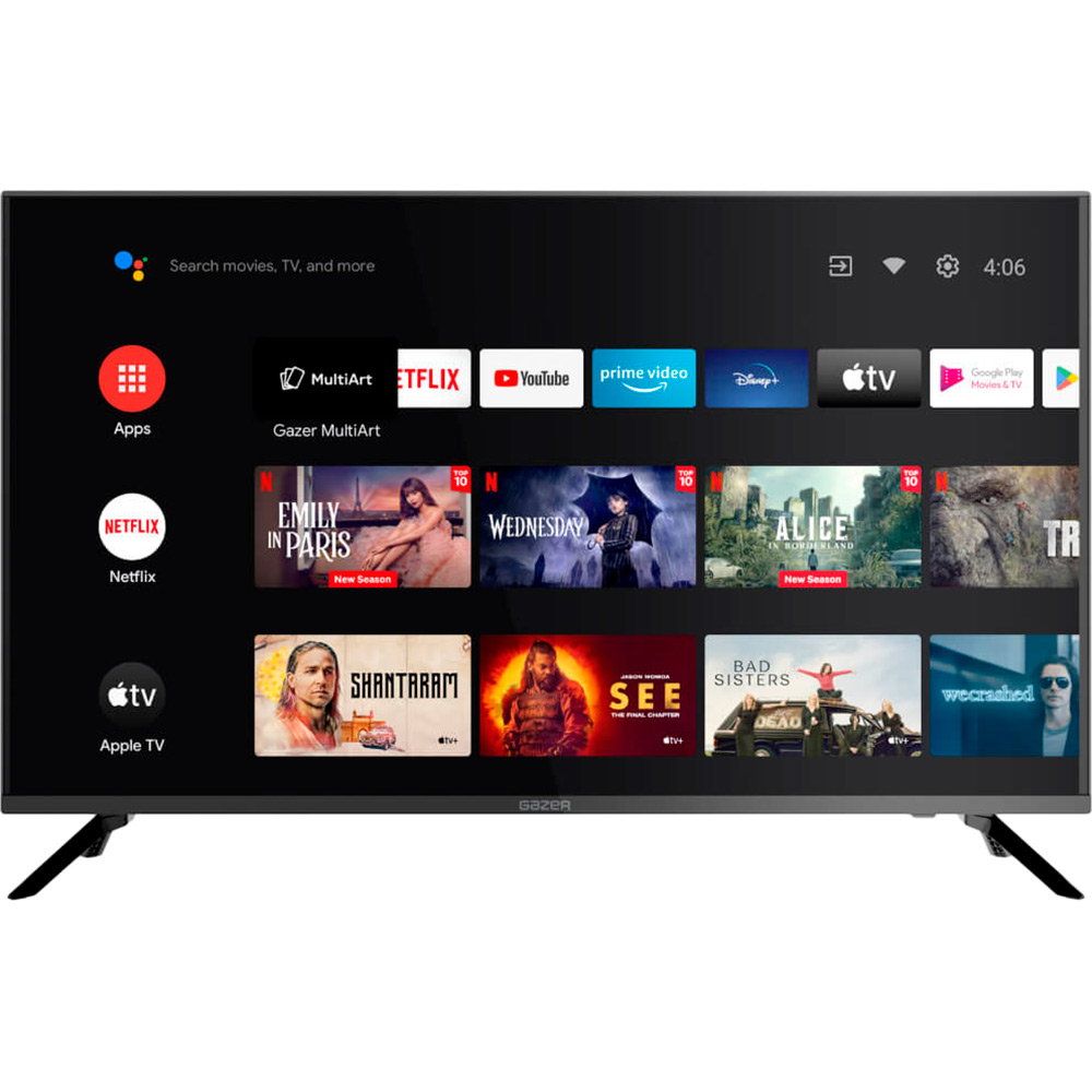 Телевизор GAZER TV55-US3BLEUA Диагональ 55" (140 см)