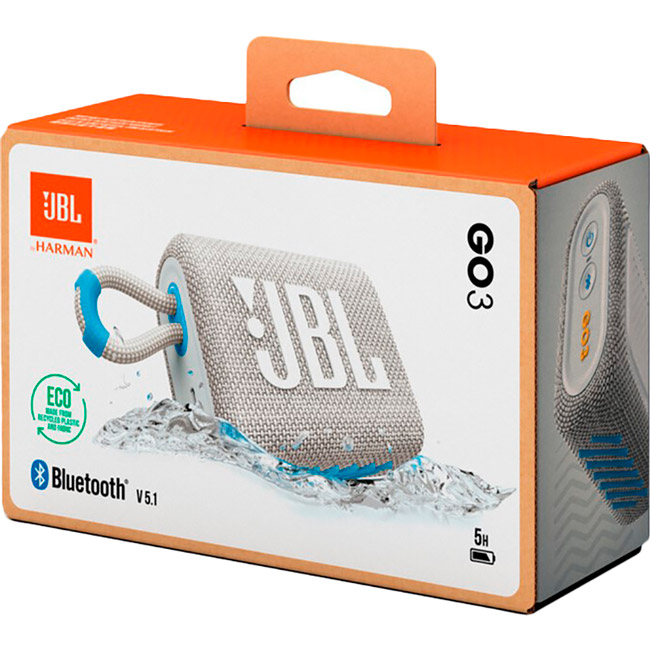 Покупка Портативна акустика JBL GO 3 Eco White (JBLGO3ECOWHT)