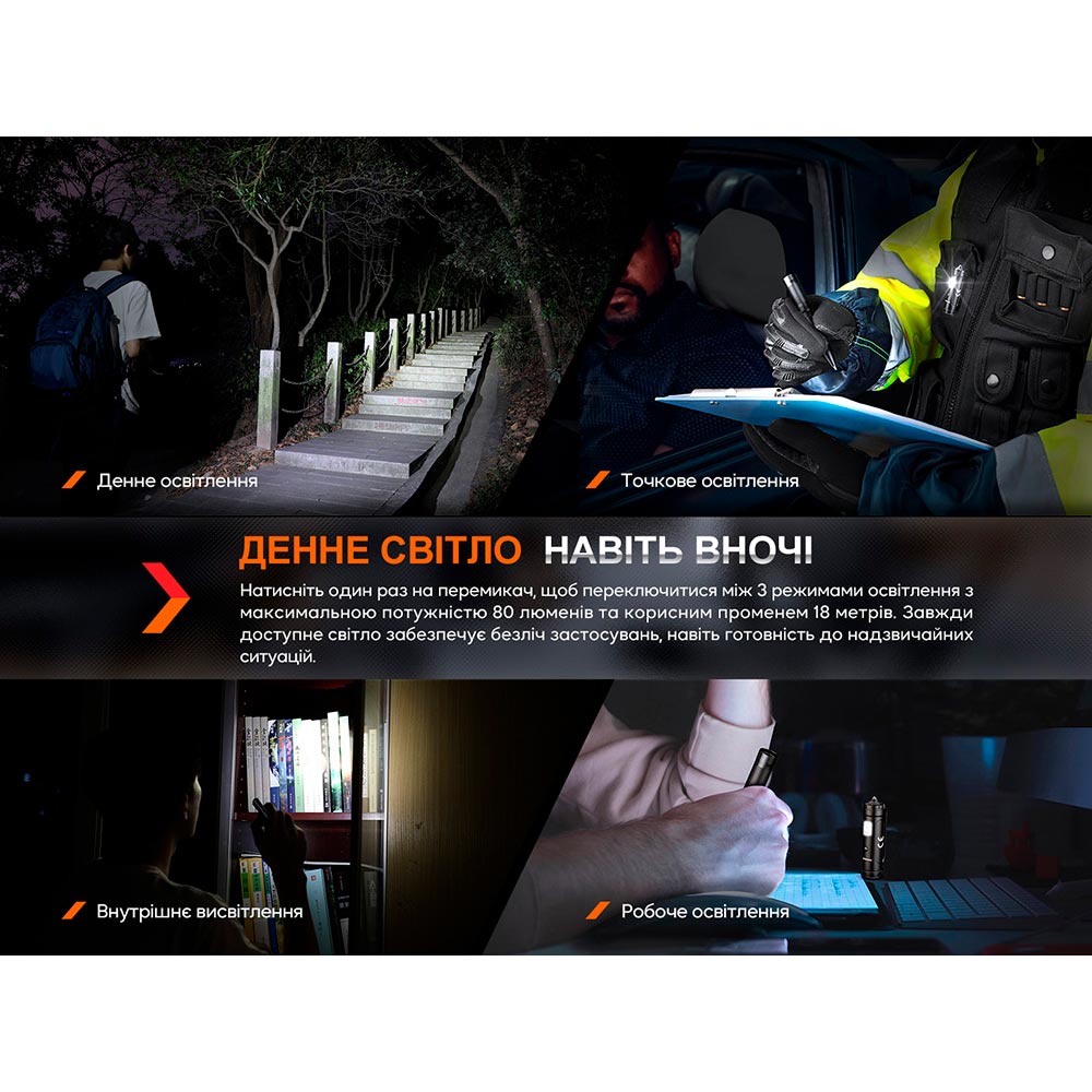 Покупка Тактическая ручка с фонариком FENIX T6 Black (T6-Black)