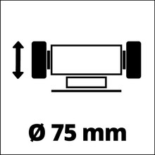 Точильний верстат EINHELL TC-XG 75 Kit 150 Вт диск 75 мм (4412559)