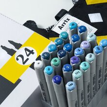 Спиртові маркери ARRTX OROS ASM-03BU 24 кольори, сині відтінки (LC302529)
